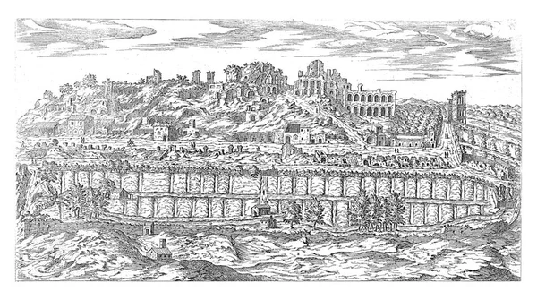 Palatino Circo Máximo Roma Etienne Duperac 1575 Vista Das Ruínas — Fotografia de Stock