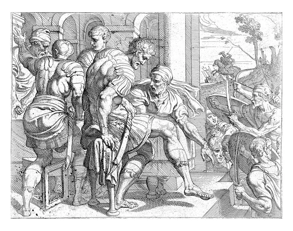 Laertes Evi Saldırıya Uğradı Merhum Taliplilerin Akrabaları Intikam Almak Eski — Stok fotoğraf