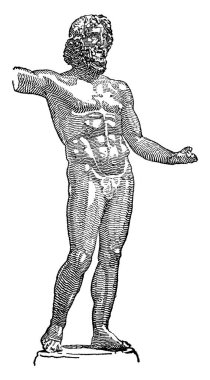 Poseidon 'un tipik bir temsili. Antik Yunan dininde ve mitolojisinde on iki olimpiyatçıdan biriydi. O, denizin ve diğer suların, depremlerin, atların, klasik çizgi çizimlerinin ve resimlerin tanrısıydı. 