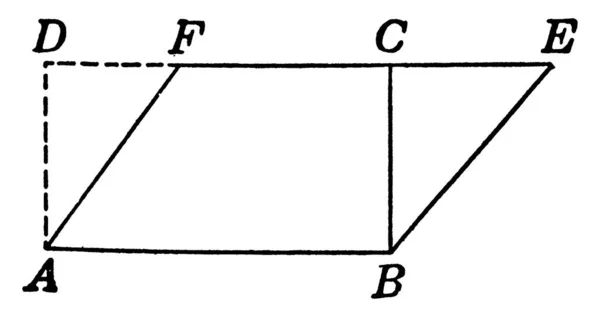 Paralelogramo Retângulo São Quadrilátero Retângulo Considerado Caso Especial Paralelogramo Desenho —  Vetores de Stock