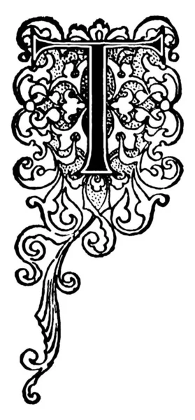 Декоративная Часть Ориентированного Дизайна Рисунок Винтажной Линии Гравировка Иллюстрации — стоковый вектор
