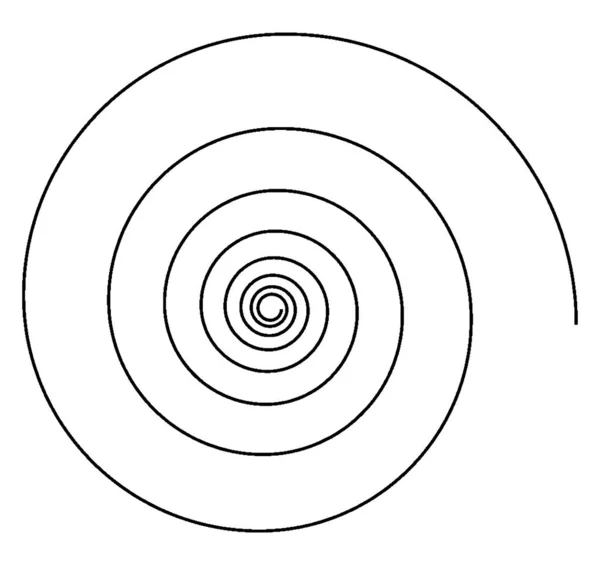 Spiralkurvan Kurva Som Sprider Sig Från Punkt Samtidigt Som Den — Stock vektor