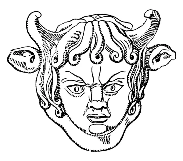 Una Rappresentazione Tipica Young River God Nella Mitologia Greca Disegno — Vettoriale Stock