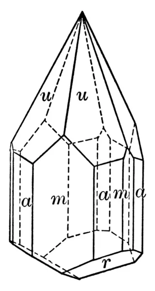 Tourmaline Est Silicate Bore Cristallin Composé Éléments Tels Que Aluminium — Image vectorielle