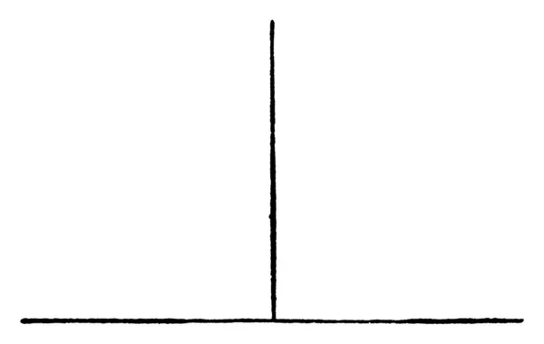 Diagramma Cui Sono Mostrate Due Linee Perpendicolari Tra Loro Disegno — Vettoriale Stock
