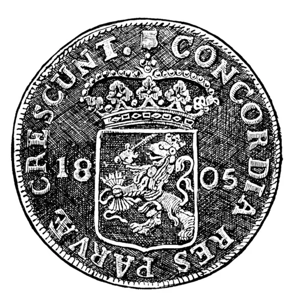 Δολάριο Rix Πίσω Μέρος Ενός Μεγάλου Ασημένιου Νομίσματος Που Χρησιμοποιείται — Διανυσματικό Αρχείο