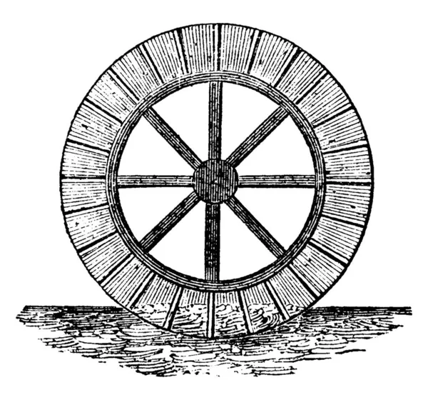 Esta Máquina Tiene Una Amplia Aplicación Molino Agua Transformando Energía — Archivo Imágenes Vectoriales