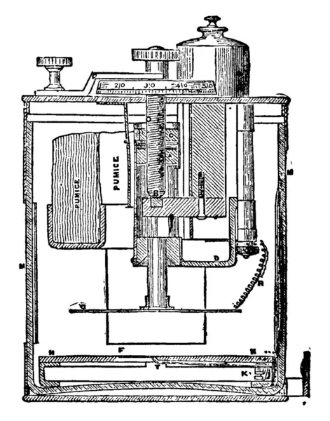 Representación Típica Una Sección Del Electrometro Portátil Thomson Utilizada Para — Archivo Imágenes Vectoriales