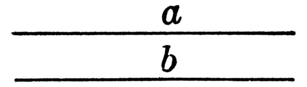 Deux Lignes Sont Parallèles Longueur Égale Dessin Ligne Vintage Illustration — Image vectorielle