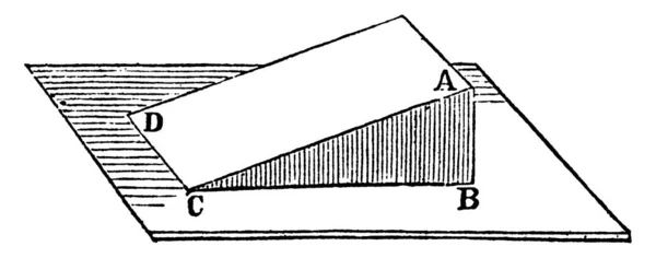 Surface Support Plate Position Inclinée Avec Une Extrémité Haute Que — Image vectorielle