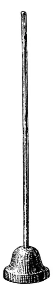 Инструмент Похожий Колокол Используемый Таранирования Вождения Удару Рисунку Винтажной Линии — стоковый вектор