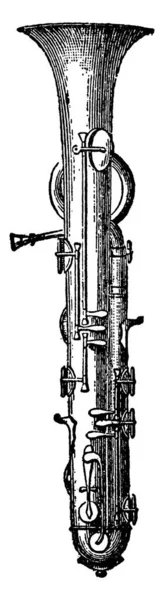Ophicleide Jest Instrumentem Dętym Metalu Wynalezionym Celu Zastąpienia Węża Orkiestrze — Wektor stockowy