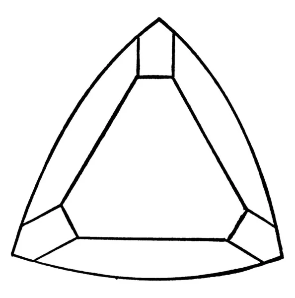 杜马林是一种晶体硼硅酸盐矿物 含有铝 老式线条画或雕刻图解等元素 — 图库矢量图片