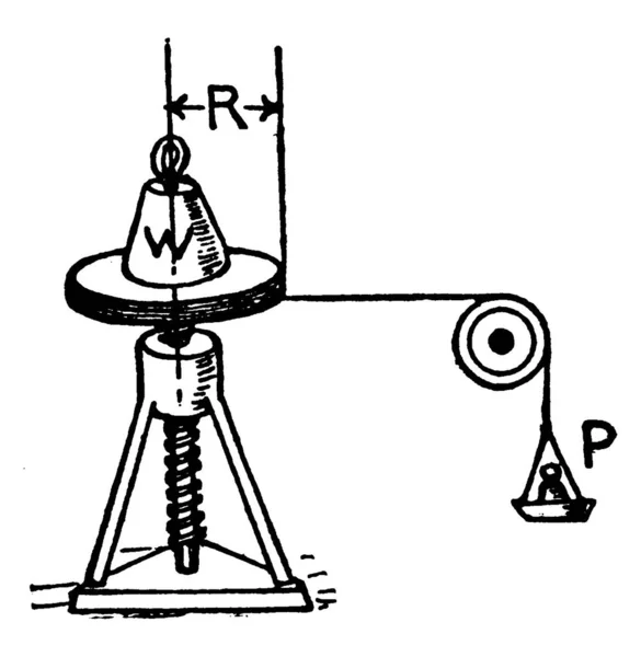 Diagrama Que Ilustra Principio Del Tornillo Tipo Cierre Similar Perno — Vector de stock