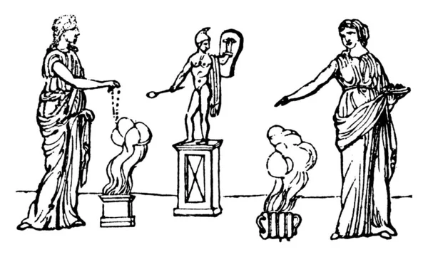 Encensoir Moyen Duquel Les Grecs Les Romains Brûlaient Encens Grande — Image vectorielle