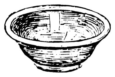 Resim, çorbaların mutfakta servis edilebileceği veya çeşitli malzemelerin karıştırılmasında kullanılabileceği bir karıştırma kabını tasvir ediyor..