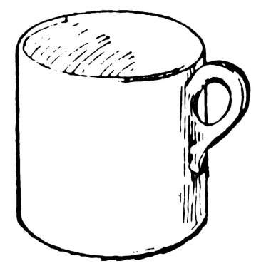 Kahve fincanının tipik bir tasviri. Kapağı yok. Kahve, çay ya da başka bir şey içmek için kullanılıyor..