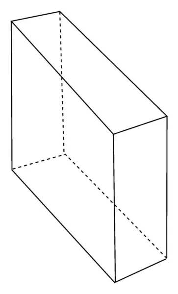 Right Rectangular Prism Viewed Angle Bases Congruent Rectangles Faces Congruent — Stock Vector