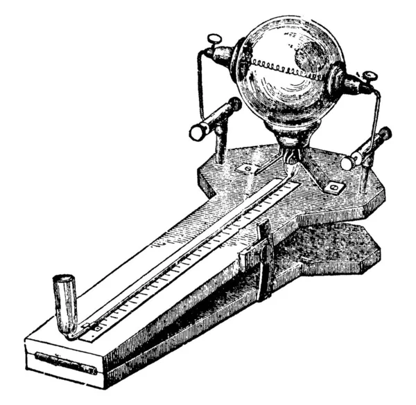 Instrumento Consiste Tubo Vidrio Diámetro Estrecho Parcialmente Lleno Algún Fluido — Archivo Imágenes Vectoriales