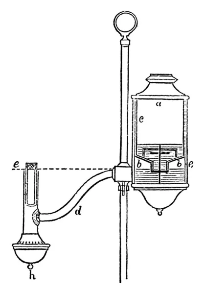 Dispositif Expérimental Lampe Lecture Monté Sur Une Norme Sur Laquelle — Image vectorielle