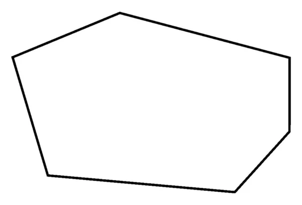 Шестисторонний Многоугольник Стороны Неравны Длине Внутренние Углы Меньше 180 Градусов — стоковый вектор