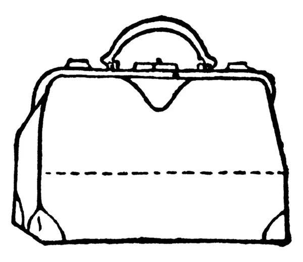 Travel Bag Egy Hordozható Téglalap Alakú Tartály Szállítására Ruhák Egyéb — Stock Vector
