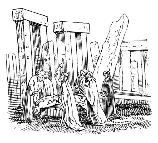 Druid Członek Wysokiej Rangi Klasy Zawodowej Starożytnych Kulturach Celtyckich Byli — Wektor stockowy