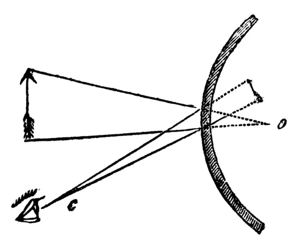 Una Tipica Rappresentazione Specchi Convessi Noti Anche Come Specchi Occhi — Vettoriale Stock