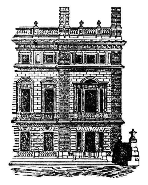 Una Representación Típica Una Casa Edificio Situado Zona James Londres — Archivo Imágenes Vectoriales