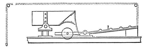 Typical Representation Sectional Elevation Incorporating Mill Showing One Runner Ploughs — Stock Vector