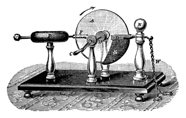 Représentation Typique Une Machine Induction Utilisée Pour Produire Électricité Par — Image vectorielle