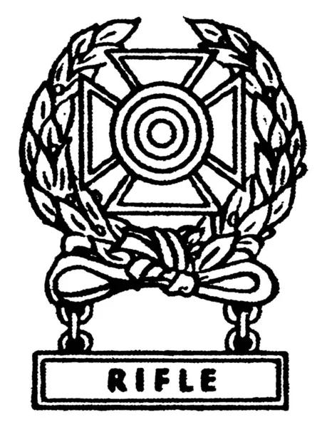 Rifle Expert Medal Είναι Ένα Βραβείο Του Ναυτικού Των Ηνωμένων — Διανυσματικό Αρχείο