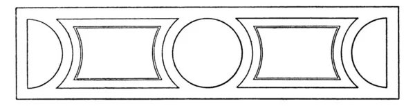 Cadre Géométrique Est Une Œuvre Art Faite Rectangles Carrés Cercles — Image vectorielle