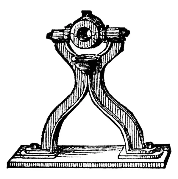 Figuur Toont Een Vloerhanger Het Een Stijgbeugel Ter Ondersteuning Van — Stockvector