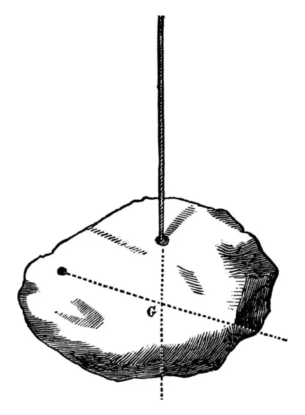 Una Configuración Experimental Para Encontrar Centro Masa Cuerpo Forma Irregular — Vector de stock