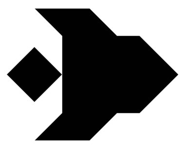 Bu tangram domuz balığını temsil ediyor, tangram öğrencilere geometrik fikirleri anlamak için manipülatif bir set kullanma ve uzamsal beceriler, vintage çizimler veya oyma çizimleri geliştirme fırsatı veriyor..