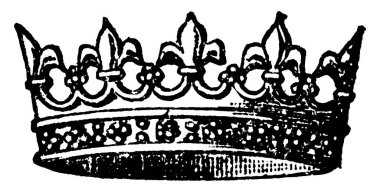 Mührünün üzerinde Chester Kontu olarak aynı hükümdar, açık tacının halkası ile Fleur-de-lys ile yükseltilmiş, küçük inci kümeleri ile değiştirilmiş, eski çizim veya oyma çizim.