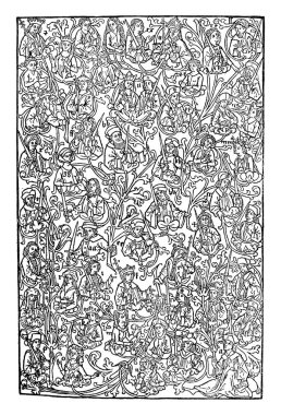 Gunther Zainer 'in bazı gerçekçi resimlerle yaptığı en iyi çalışma Spekulum Humanae Vitae' nin tarihsiz baskısı, klasik çizgi çizimi ya da gravür çizimi olarak adlandırdı.. 