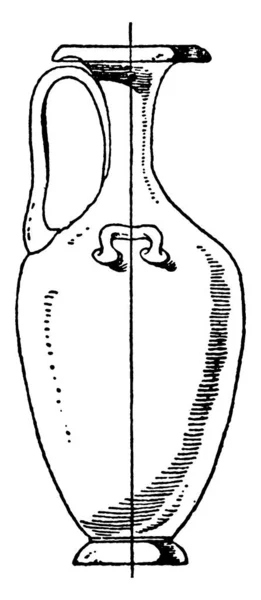 Cette Graeco Italique Main Hydria Non Peinte Est Faite Argile — Image vectorielle