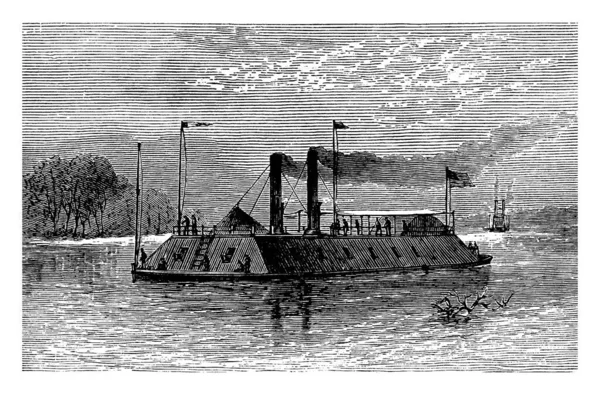 City Class Gunboat Oder Gunboat Mississippi Sie Waren Kriegsschiffe Die — Stockvektor