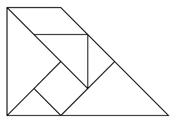 Este Tangrama Representa Cuadrilátero Irregular Tangramas Los Estudiantes Oportunidad Utilizar — Vector de stock