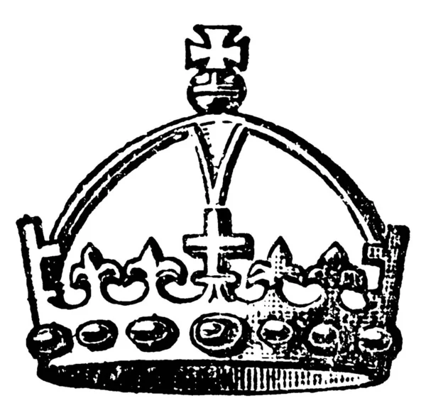 Corona Arqueada Con Las Cruces Arcos Introducida Por Enrique Desde — Archivo Imágenes Vectoriales