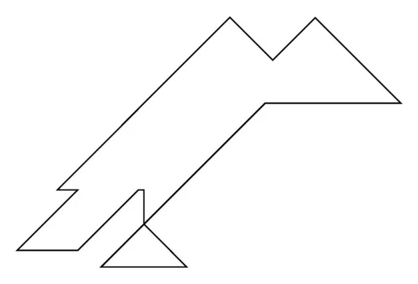 Танграмма Представляет Стервятника Танграммы Дает Студентам Возможность Использовать Манипулятивный Набор — стоковый вектор