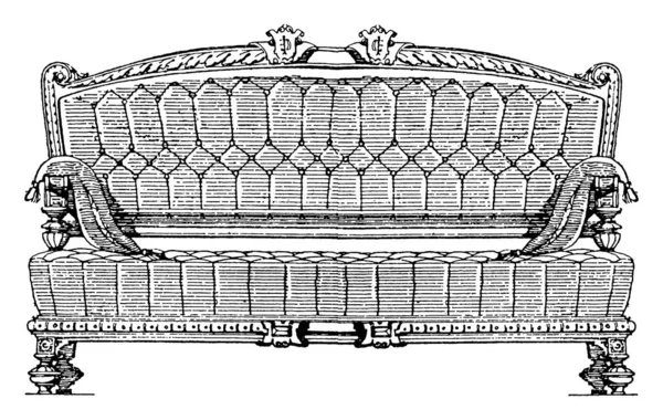 Canapé Moderne Est Symétrique Les Bras Sont Recouverts Coussins Été — Image vectorielle