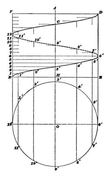 Figure Montre Helix Est Une Forme Tridimensionnelle Comme Celle Fil — Image vectorielle