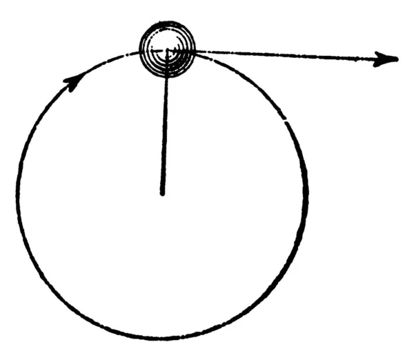 Dispositif Expérimental Qui Montre Quand Corps Est Attaché Une Ficelle — Image vectorielle