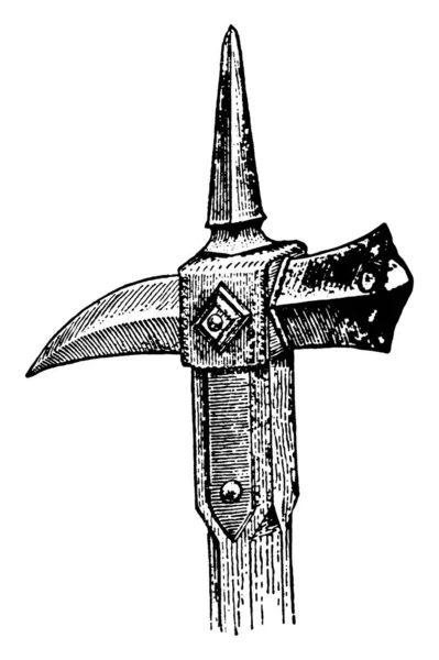 Ручное Оружие Рисунком Похожим Сокола Часто Называемое Соколиной Клюшкой Рисунком — стоковый вектор