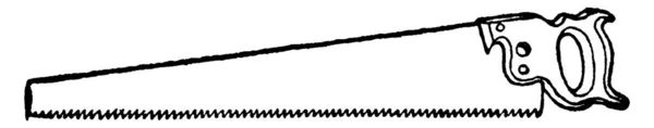 Uma Serra Manual Madeira Carpintaria Serras Manuais São Usadas Para — Vetor de Stock