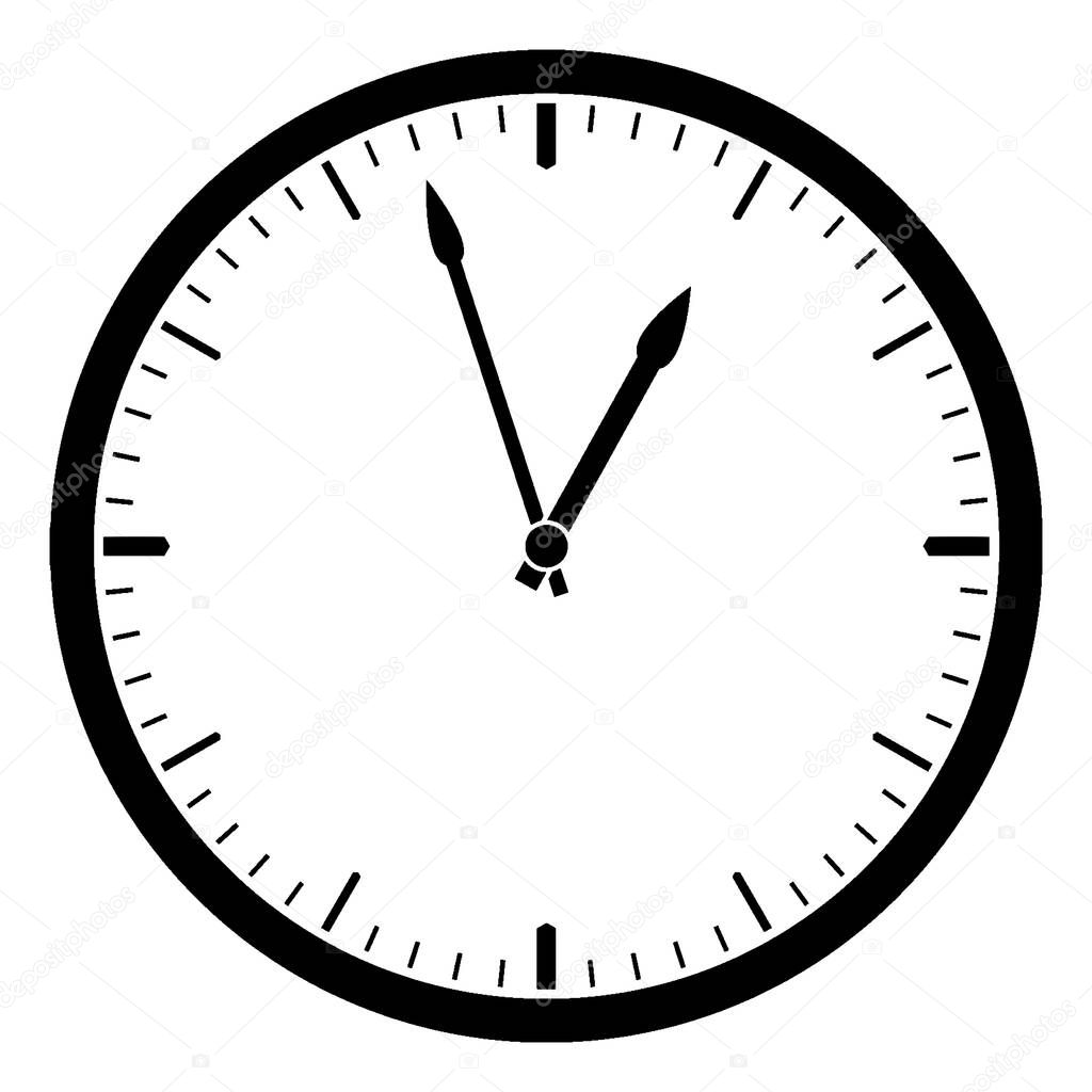 Reloj Pared Redondo Horas Con Aguja Hora Minuto Que Muestra Vector de stock por Morphart 395701766