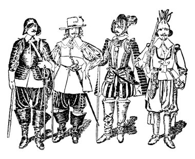 Bu figür, Fransa 'yı keşfeden dört büyük şahsiyeti tasvir ediyor. 1605 'te kraliyet kalesi kurdular, Michigan Gölü' nü ve çevresindeki diğer gölleri ve daha birçok yeri keşfettiler. Klasik çizim ya da gravür çizimi. 